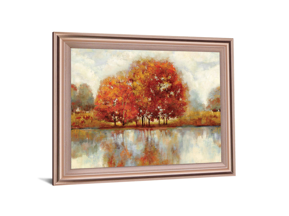 Fiery Grove Reflections - 28" x 34" Framed Wall Art