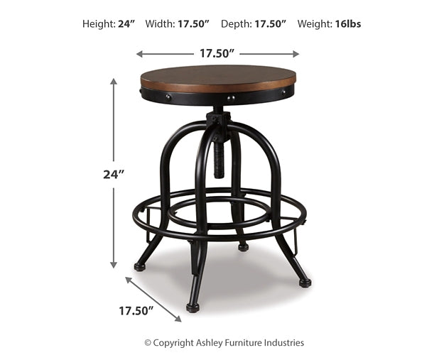 Valebeck Swivel Barstool (2/CN)