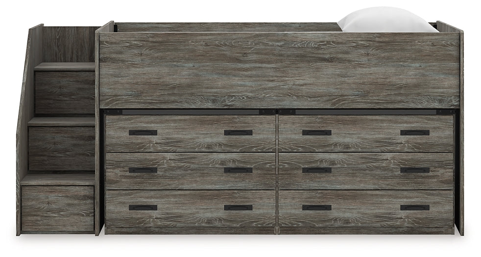 Frandern Twin Loft Bed with Drawer Storage