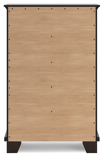 Covetown California King Panel Bed with Mirrored Dresser, Chest and Nightstand