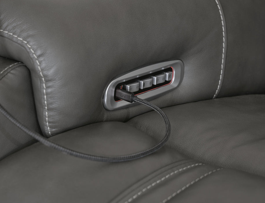 5Z - Pittson 3-Piece Power Sectional Reclining Sofa