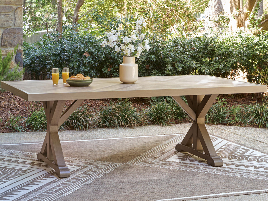 Laguna Heights RECT Dining Table w/UMB OPT