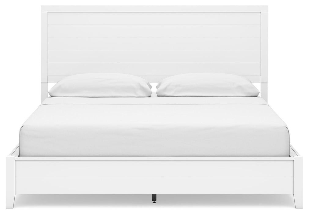 Binterglen California King Panel Bed, Dresser, Mirror, Chest and Nightstand