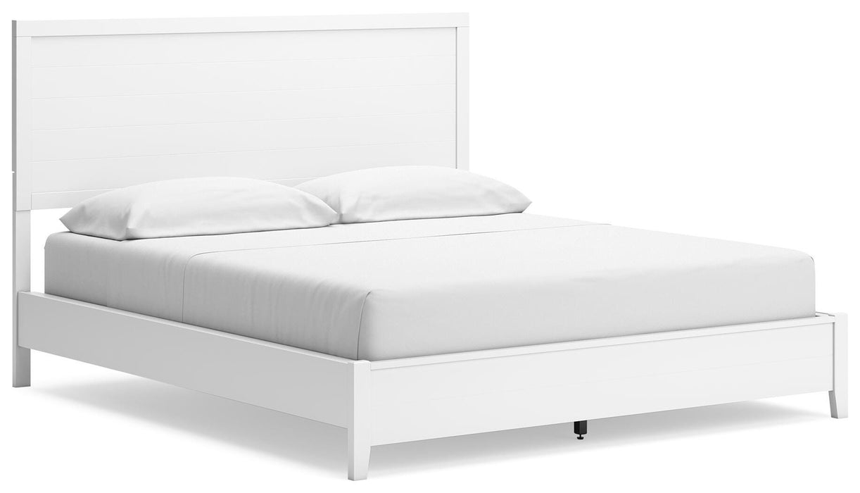 Binterglen California King Panel Bed, Dresser, Mirror, Chest and Nightstand