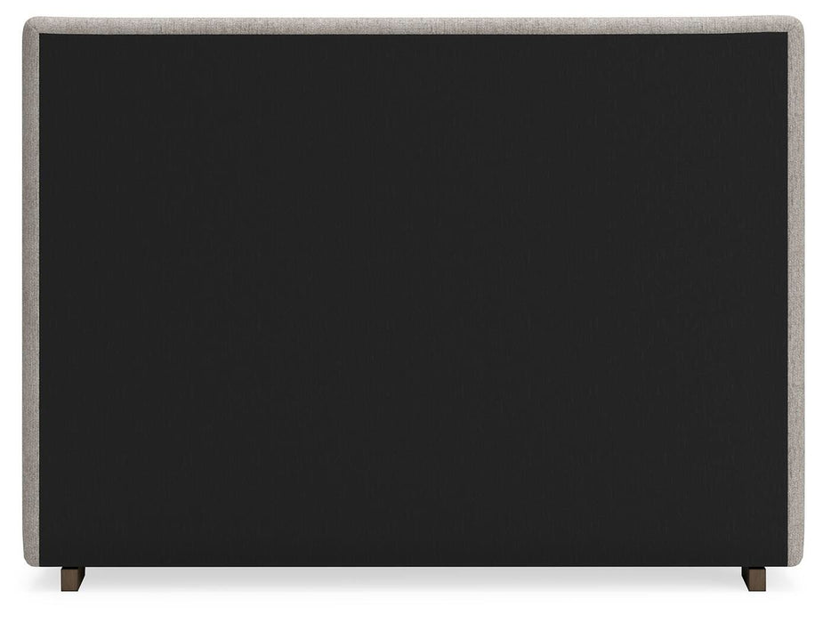 Cabalynn Queen Upholstered Bed with Mirrored Dresser and Nightstand