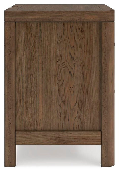 Cabalynn California King Upholstered Bed with Mirrored Dresser and Nightstand