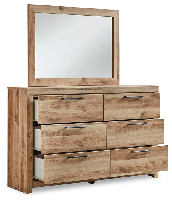 Hyanna Twin Panel Bed with 2 Side Storage, Dresser, Mirror and Nightstand
