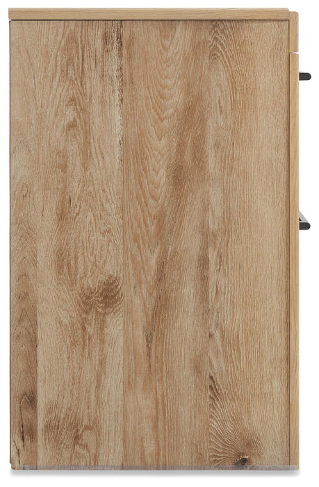 Hyanna Twin Panel Bed with 2 Side Storage, Dresser, Mirror, Chest and Nightstand