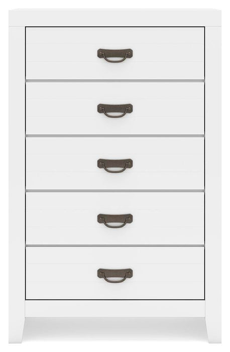 Binterglen Twin Panel Bed, Dresser, Mirror, Chest and Nightstand