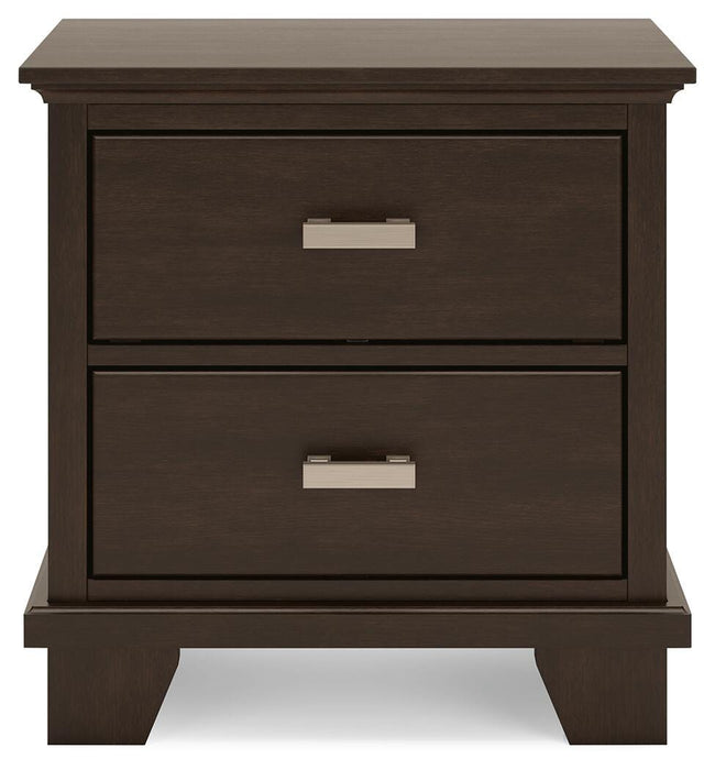 Covetown Twin Panel Bed with Mirrored Dresser and Nightstand