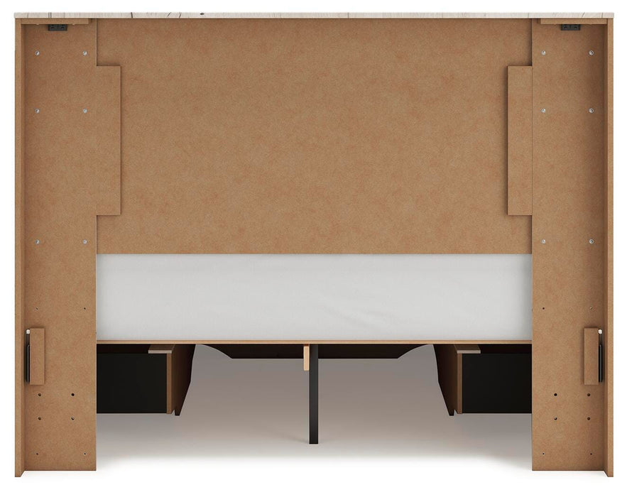 Lawroy Queen Panel Storage Bed, Dresser, Mirror, Chest and Nightstand