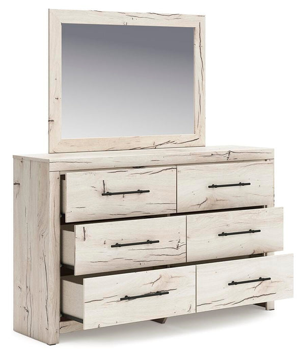 Lawroy King Panel Storage Bed, Dresser, Mirror, Chest and Nightstand
