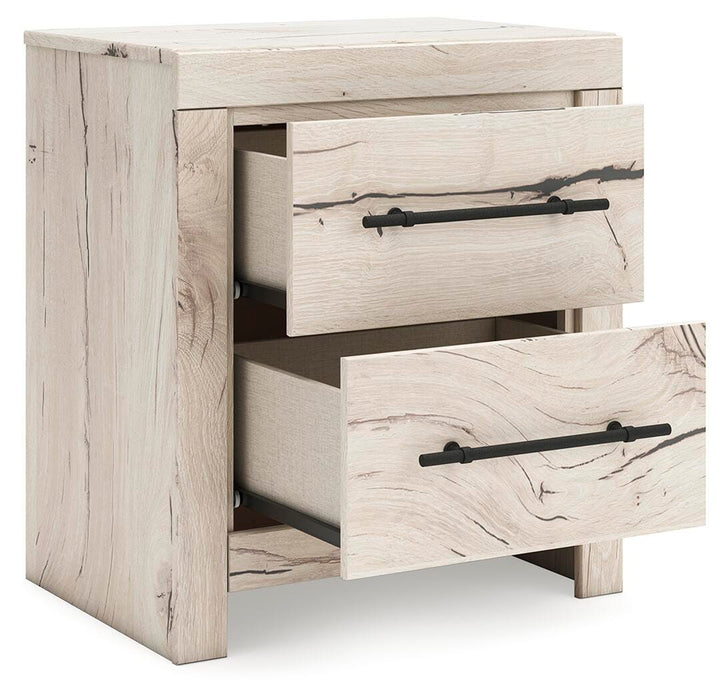 Lawroy King Panel Storage Bed, Dresser, Mirror and Nightstand