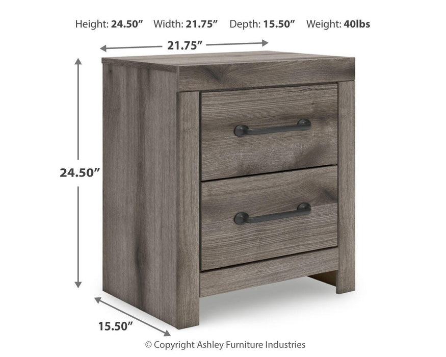 Graystorm Full Panel Bed with Storage, Dresser, Mirror, Chest and Nightstand