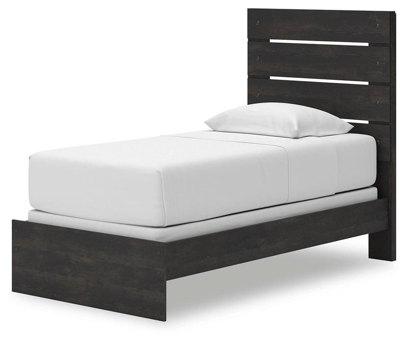 Hollivern Twin Panel Bed, Dresser, Mirror, Chest and Nightstand