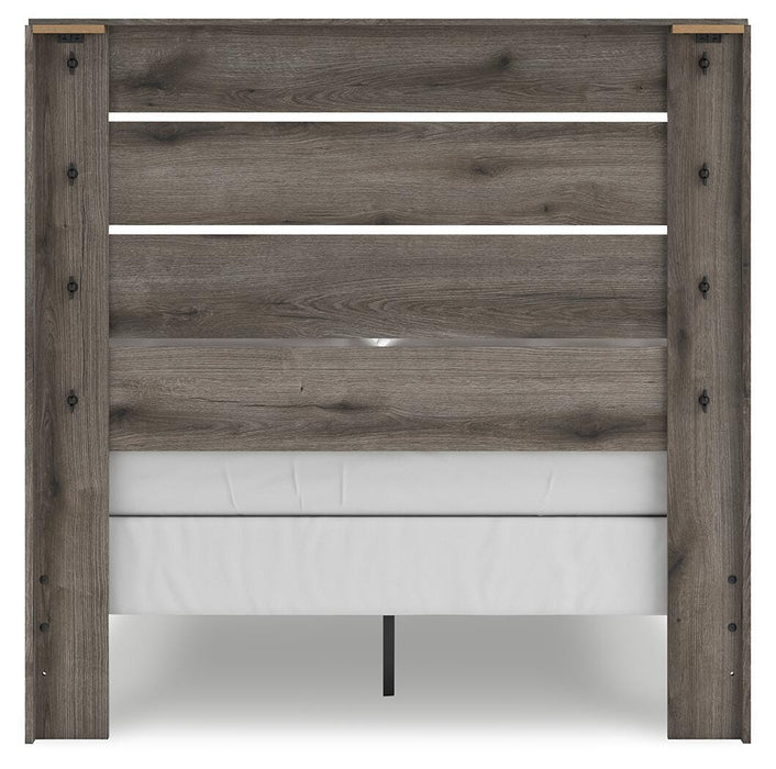 Graystorm Full Panel Bed, Dresser, Mirror and Nightstand