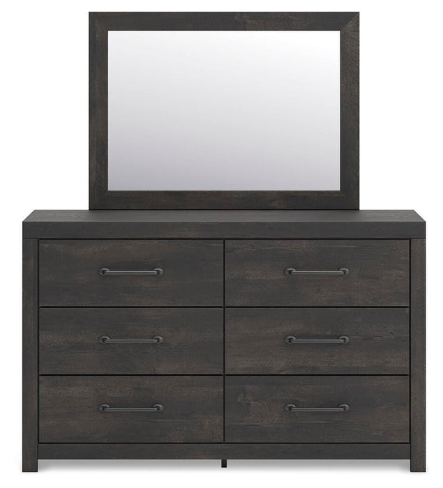 Hollivern Twin Panel Storage Bed, Dresser, Mirror and Nightstand