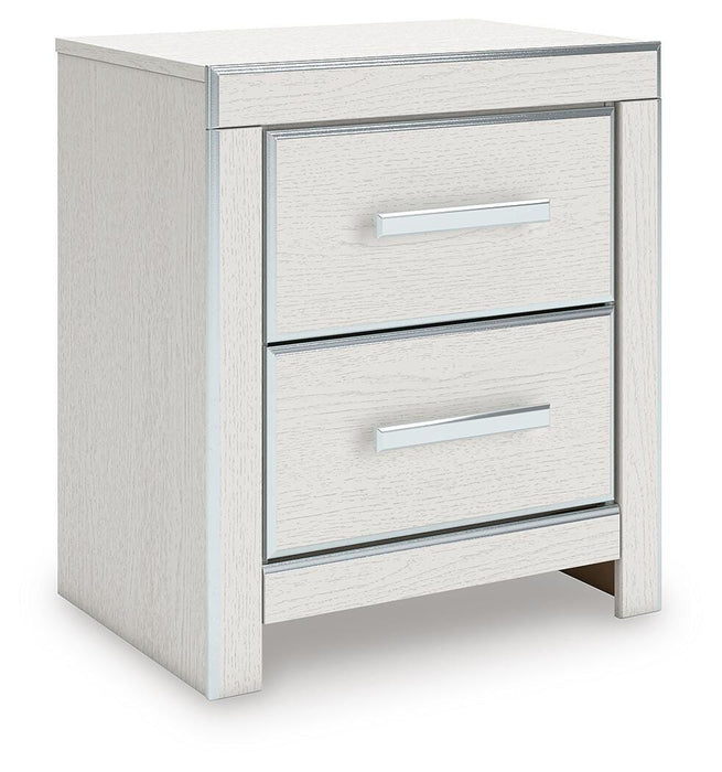 Zuraleus King Upholstered Panel Platform Storage Bed, Dresser, Mirror and Nightstand