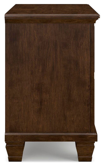 Danabrin Queen Panel Storage Bed, Dresser, Mirror and Nightstand