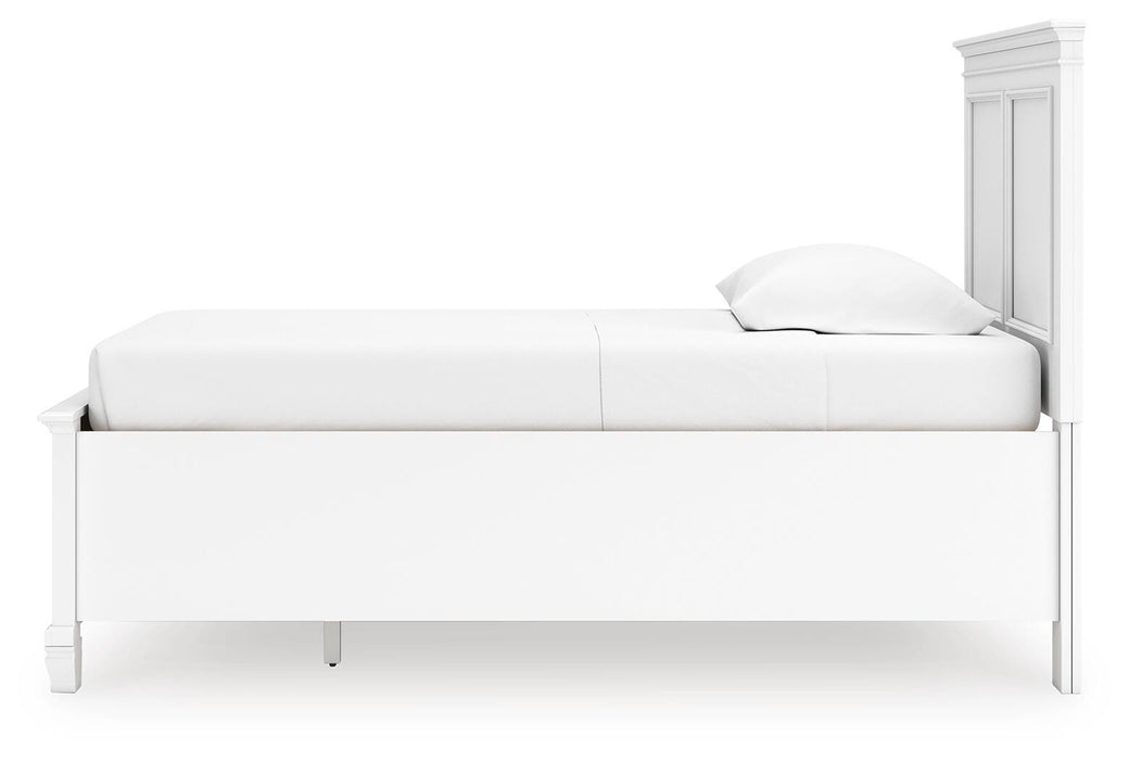 Fortman Twin Panel Storage Bed, Dresser and Mirror