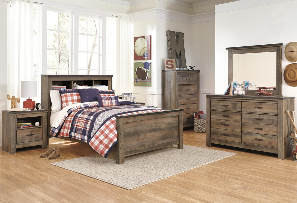 Trinell Full Bookcase Panel Bed