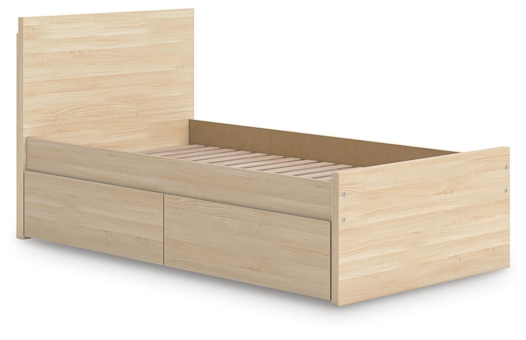 Onita Twin Panel Platform Bed with 1 Side Storage