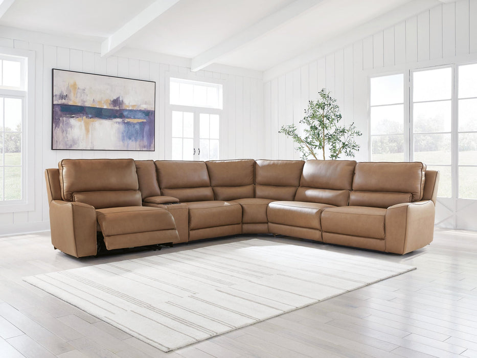 DeepWakes 6-Piece Reclining Sectional with Storage Console