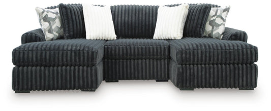 Midnight-Madness 3-Piece Double Chaise Sectional