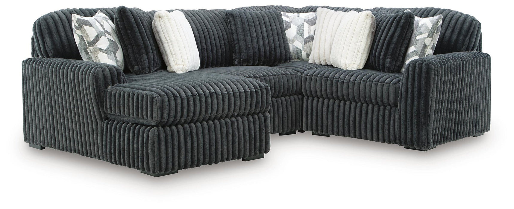 Midnight-Madness 4-Piece Sectional with Chaise