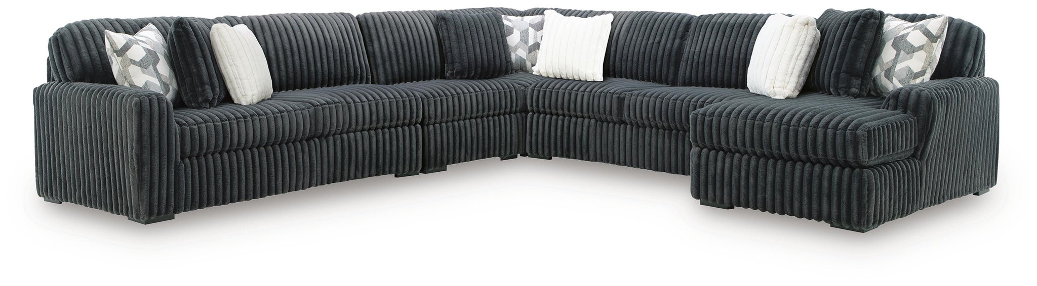 Midnight-Madness 5-Piece Sectional with Chaise