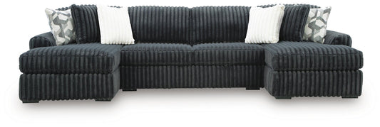 Midnight-Madness 3-Piece Double Chaise Sectional
