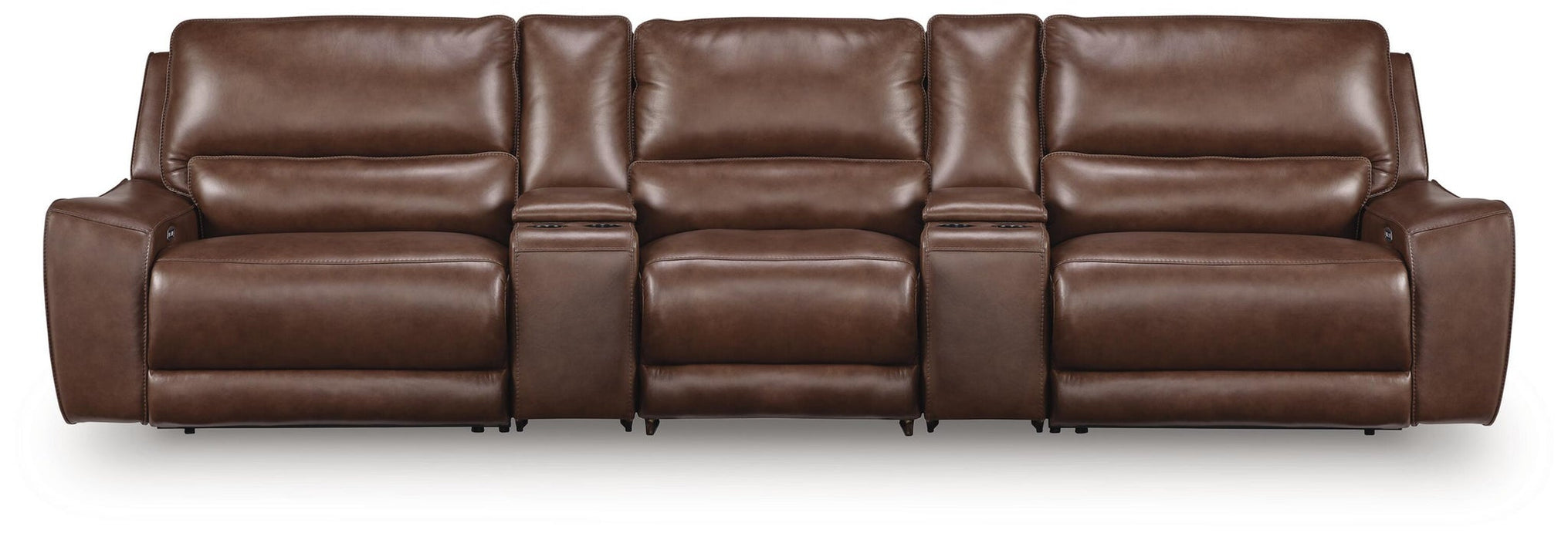 DeepWakes 5-Piece Reclining Sectional with Storage Consoles