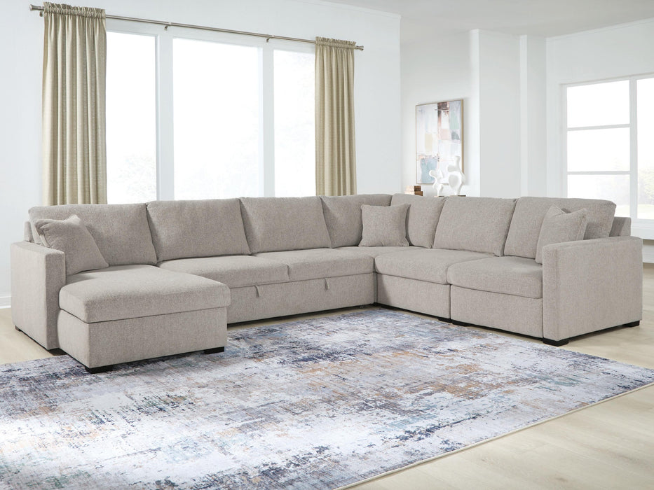 ModMax Luxe 5-Piece Sectional with Chaise and Pop Up Sleeper