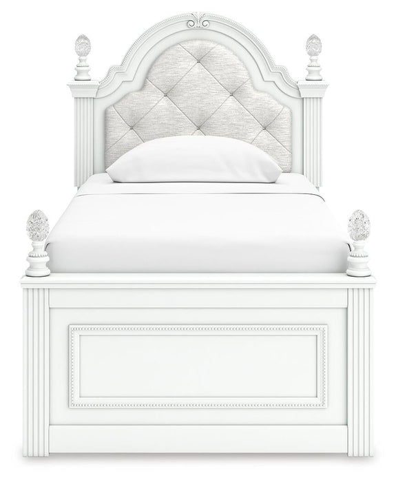 Kozlani Twin Upholstered Panel Bed with Storage