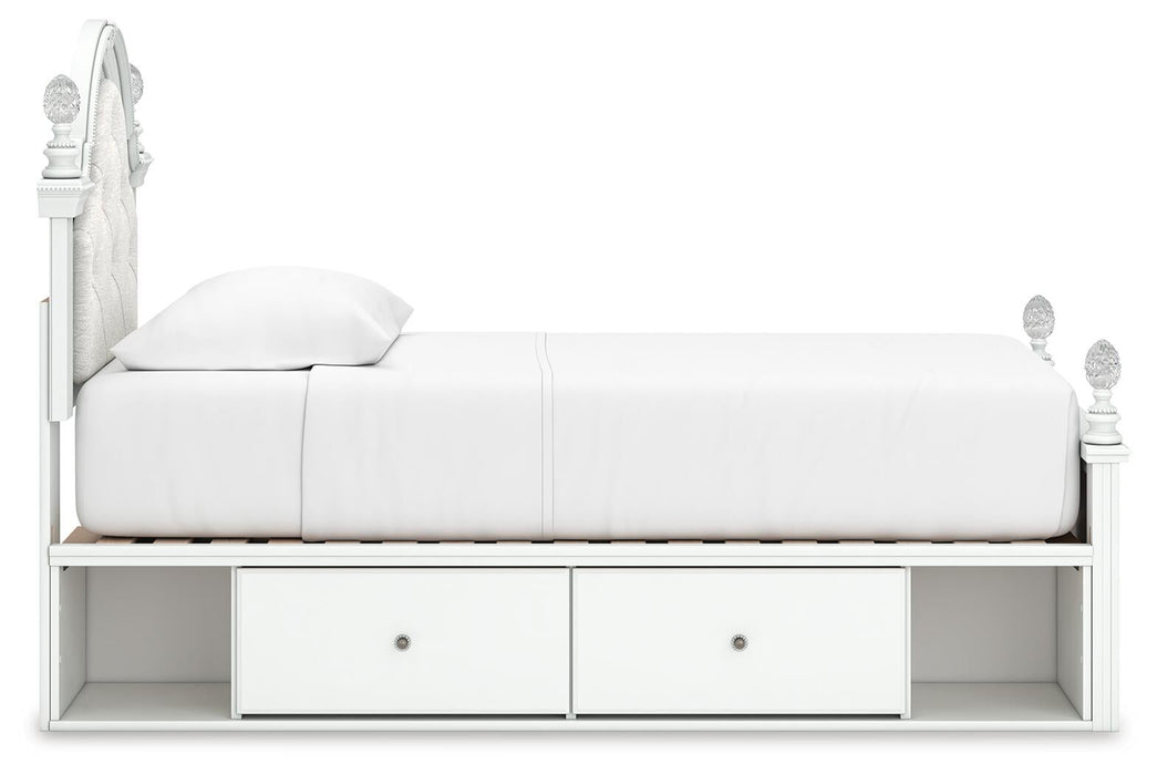 Kozlani Twin Upholstered Panel Bed with Storage