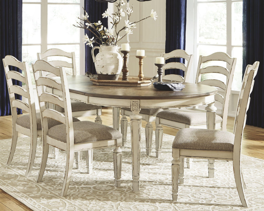 Realyn Dining Table and 6 Chairs