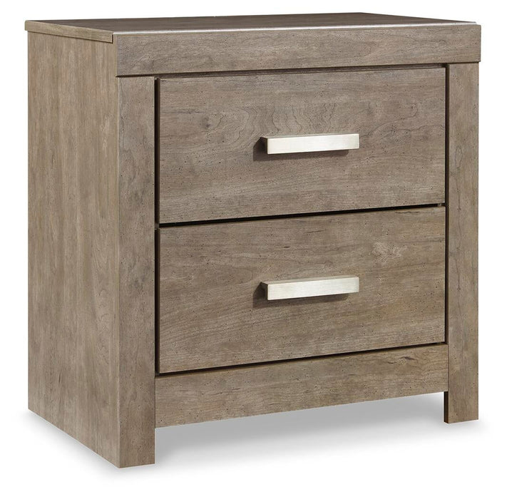 Culverbach King Panel Bed with Mirrored Dresser, Chest and Nightstand