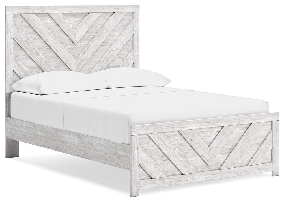 Cayboni Full Panel Bed, Dresser, Mirror, Chest and Nightstand