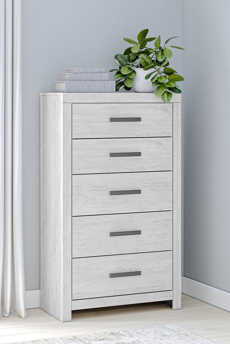 Cayboni Full Panel Bed, Dresser, Mirror, Chest and Nightstand