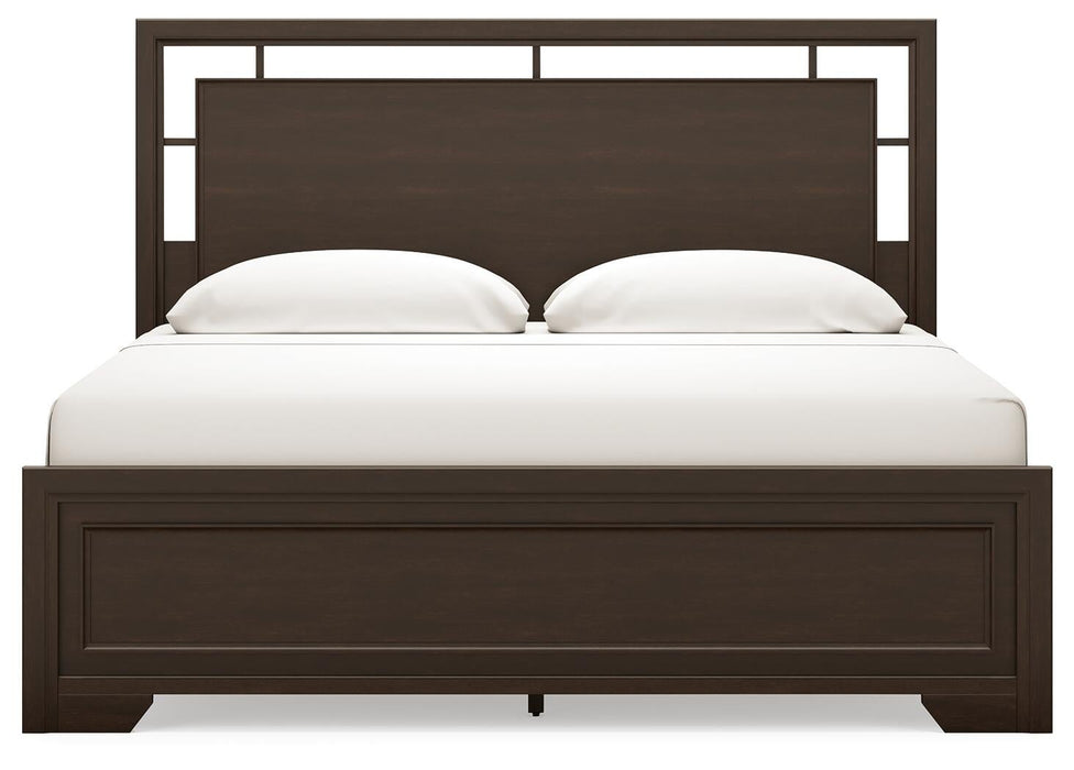Covetown King Panel Bed, Dresser, Mirror, Chest and Nightstand
