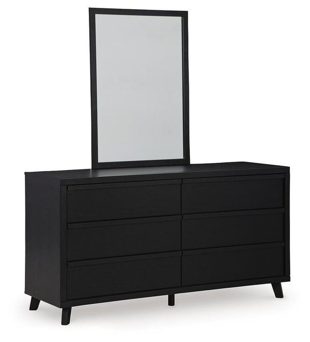Danziar Queen Panel Bed, Dresser, Mirror and Nightstand