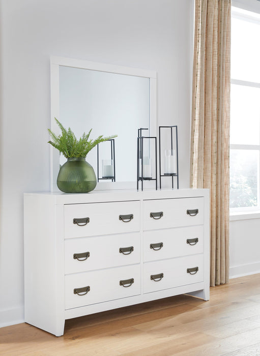 Binterglen California King Panel Bed, Dresser, Mirror, Chest and Nightstand
