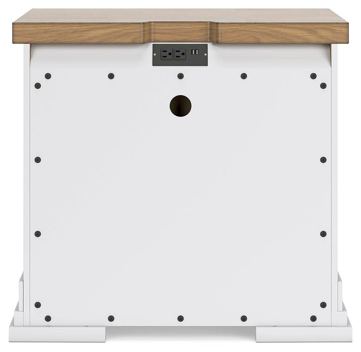Ashbryn King Panel Storage Bed, Dresser, Mirror and Nightstand