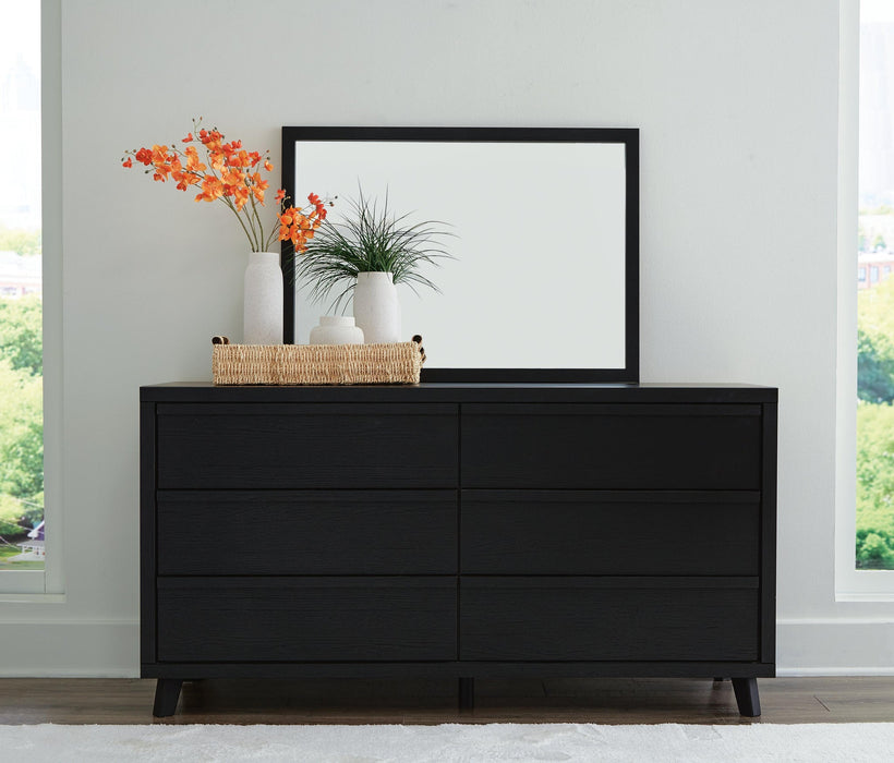 Danziar King Panel Bed, Dresser, Mirror and Nightstand