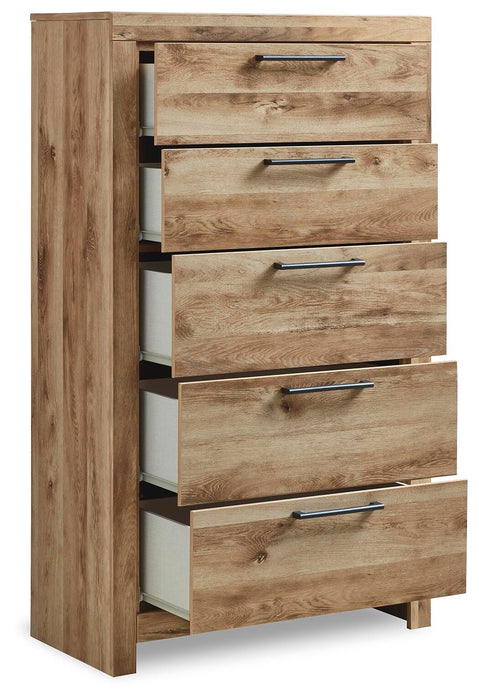 Hyanna Full Panel Storage Bed, Dresser, Mirror, Chest and Nightstand