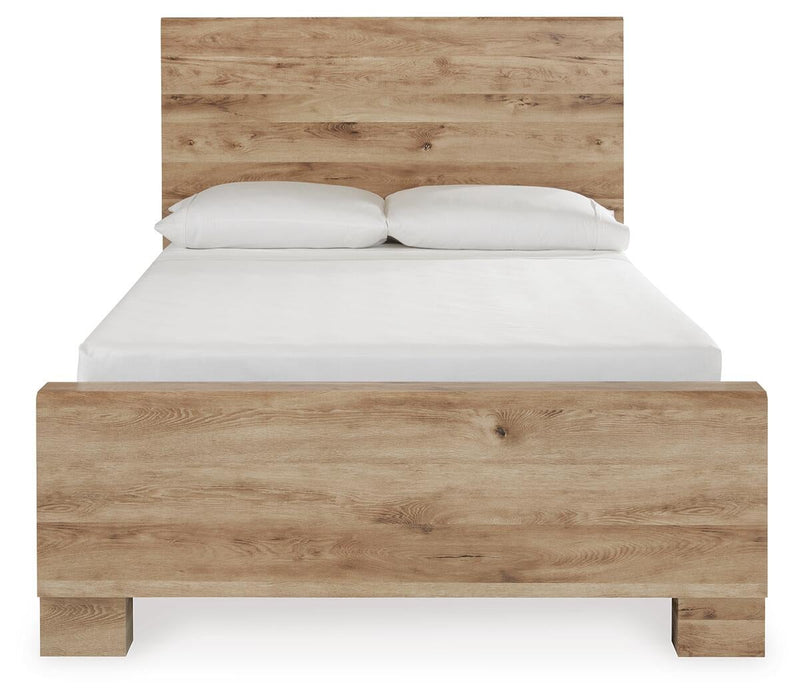 Hyanna Full Panel Bed with 2 Side Storage, Dresser, Mirror and Nightstand