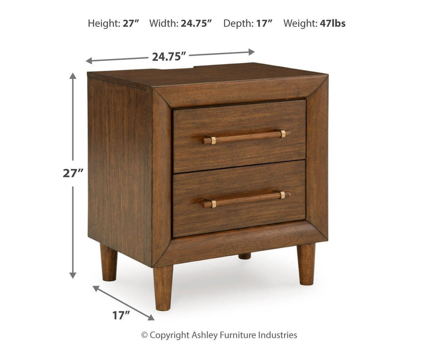 Lyncott King Upholstered Bed, Dresser, Mirror, Chest and Nightstand