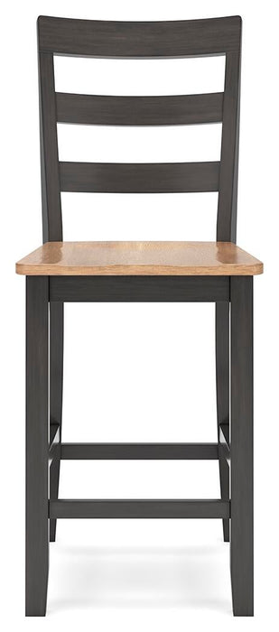 Gesthaven Counter Height Dining Table and 2 Barstools