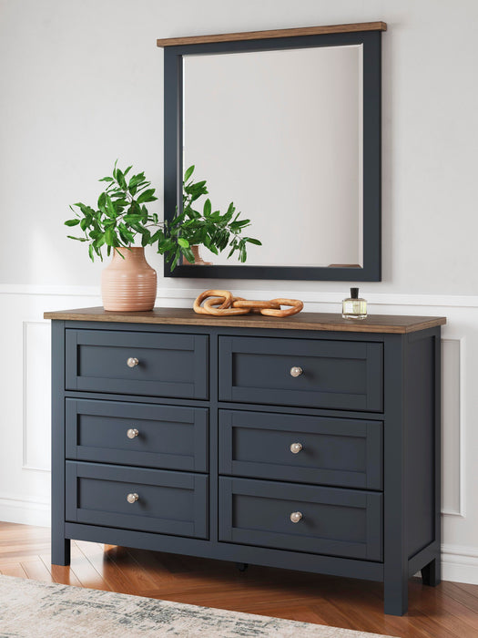 Landocken Queen Panel Bed, Dresser, Mirror and Nightstand
