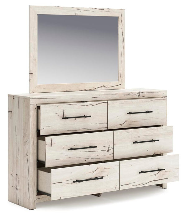 Lawroy Twin Panel Bed with Storage, Dresser, Mirror, Chest and Nightstand